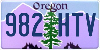 OR license plate 982HTV