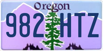 OR license plate 982HTZ