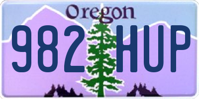 OR license plate 982HUP