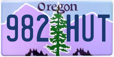 OR license plate 982HUT
