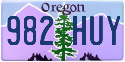 OR license plate 982HUY