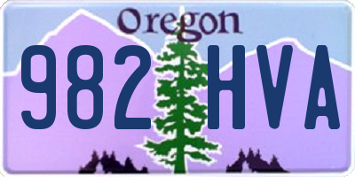 OR license plate 982HVA