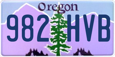 OR license plate 982HVB