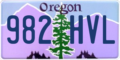 OR license plate 982HVL