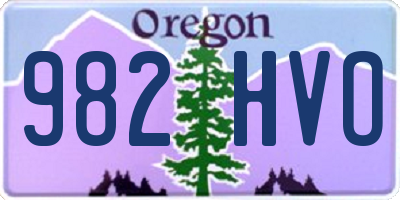 OR license plate 982HVO