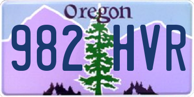 OR license plate 982HVR