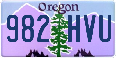 OR license plate 982HVU