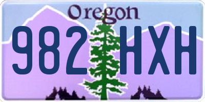 OR license plate 982HXH
