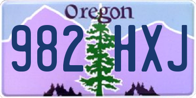 OR license plate 982HXJ