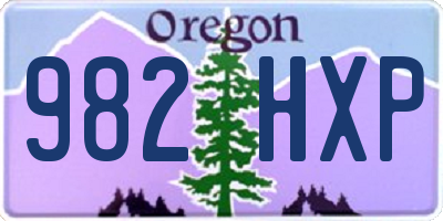 OR license plate 982HXP