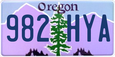 OR license plate 982HYA