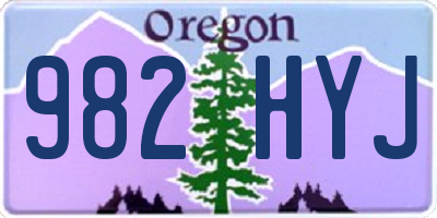 OR license plate 982HYJ