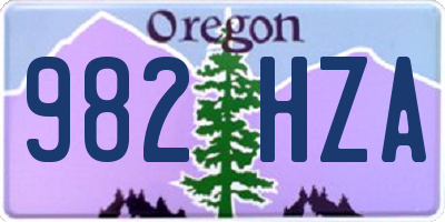 OR license plate 982HZA