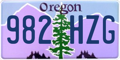 OR license plate 982HZG