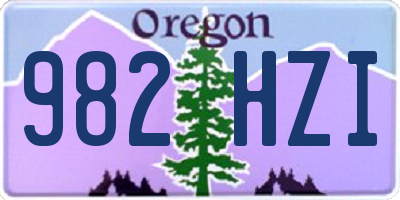OR license plate 982HZI