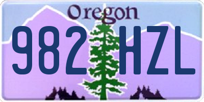 OR license plate 982HZL