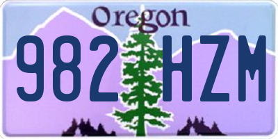 OR license plate 982HZM