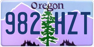 OR license plate 982HZT