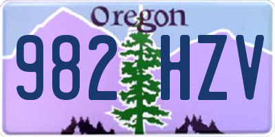 OR license plate 982HZV