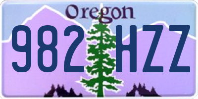 OR license plate 982HZZ
