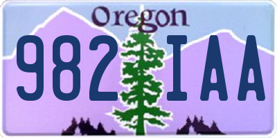 OR license plate 982IAA