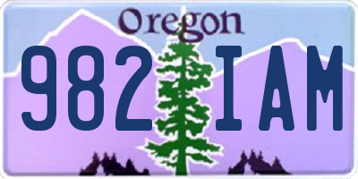 OR license plate 982IAM