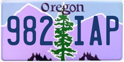 OR license plate 982IAP