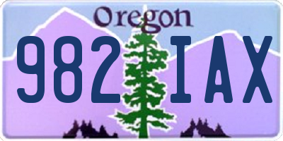 OR license plate 982IAX