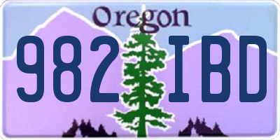 OR license plate 982IBD