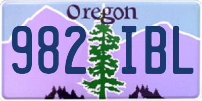 OR license plate 982IBL