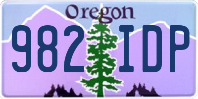 OR license plate 982IDP
