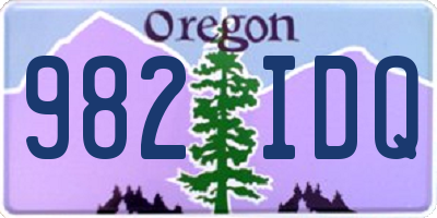 OR license plate 982IDQ
