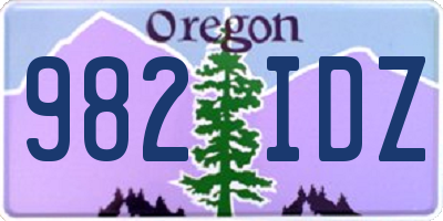 OR license plate 982IDZ