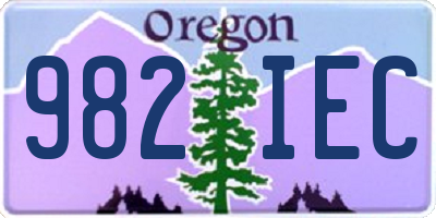 OR license plate 982IEC