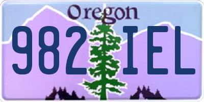 OR license plate 982IEL