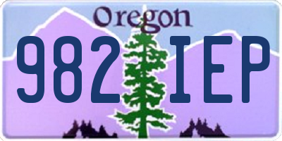OR license plate 982IEP
