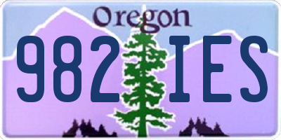 OR license plate 982IES