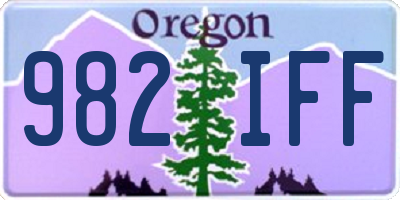 OR license plate 982IFF