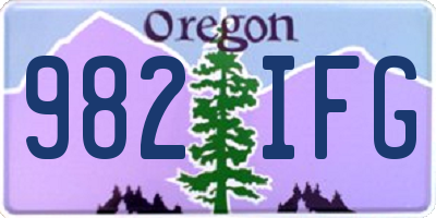 OR license plate 982IFG