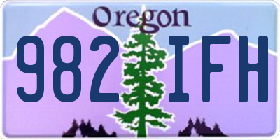 OR license plate 982IFH