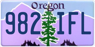 OR license plate 982IFL