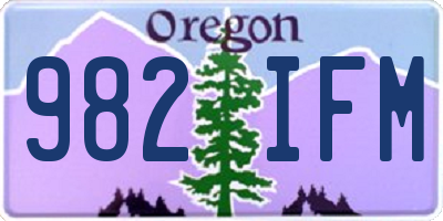 OR license plate 982IFM