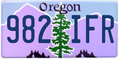 OR license plate 982IFR