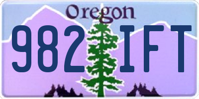OR license plate 982IFT
