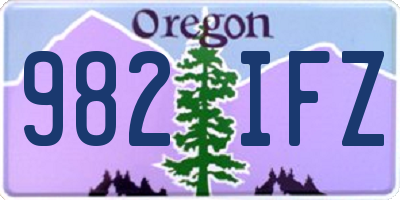 OR license plate 982IFZ