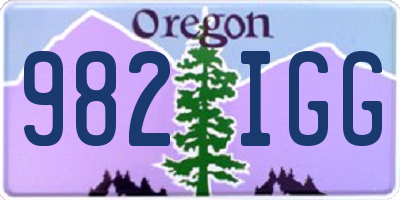 OR license plate 982IGG