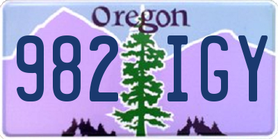 OR license plate 982IGY