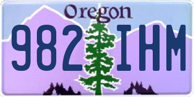 OR license plate 982IHM