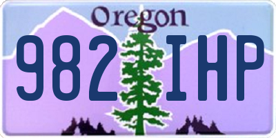 OR license plate 982IHP