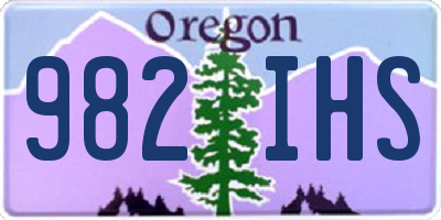 OR license plate 982IHS